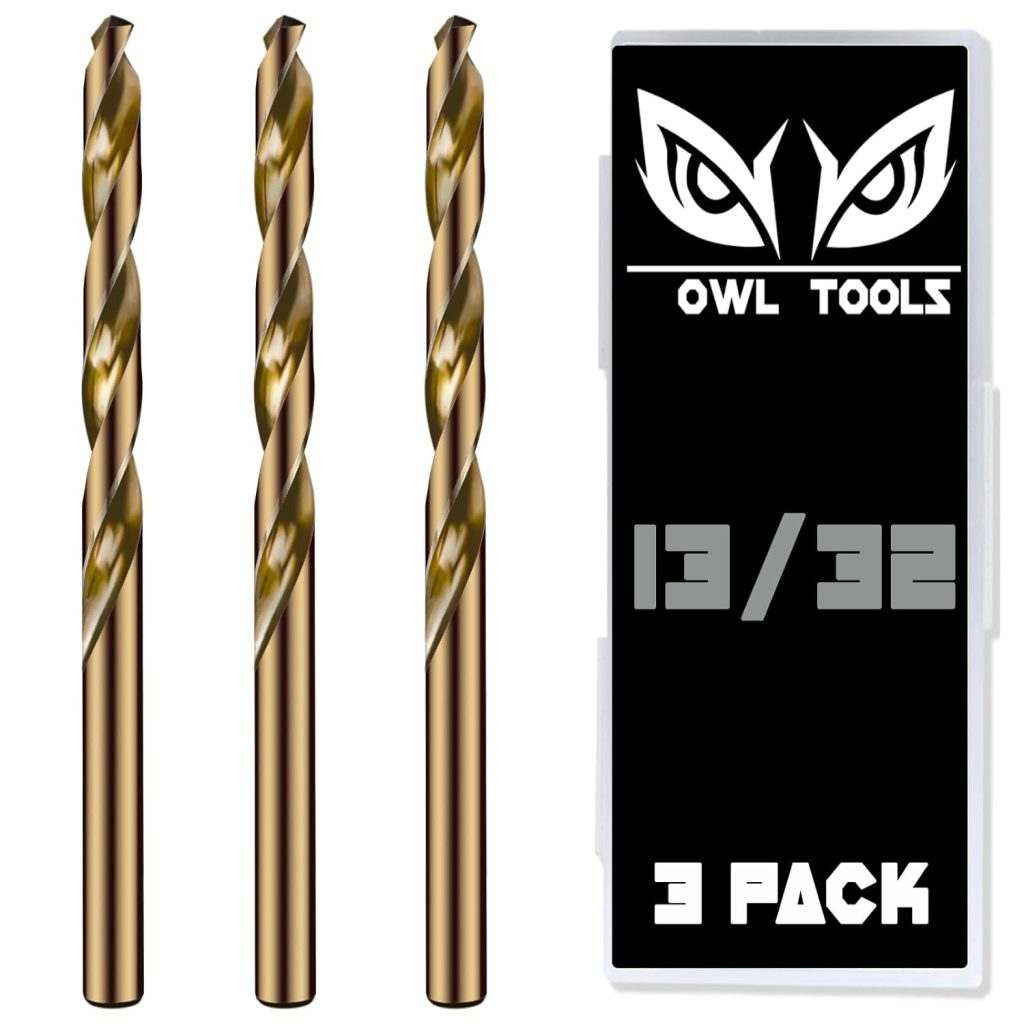Cobalt Drill Bits for Metal and Steel - 13 Piece Set in SAE Sizes (1/16 - 1/4) M35 Fully Grounded 5% Cobalt - Plastic Storage Case Included